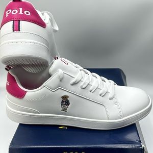 Polo RalphLauren Kids Heritage Court Bear  Sneakers Child Sz 5 1/2 NEW